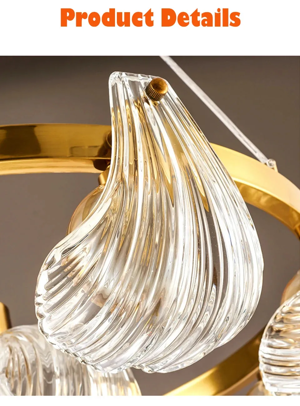 IIS Modern Shell Glass Lampshade Table/Floor/Pendant Light Fixture G9 Socket