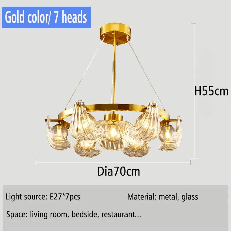 IIS Modern Shell Glass Lampshade Table/Floor/Pendant Light Fixture G9 Socket