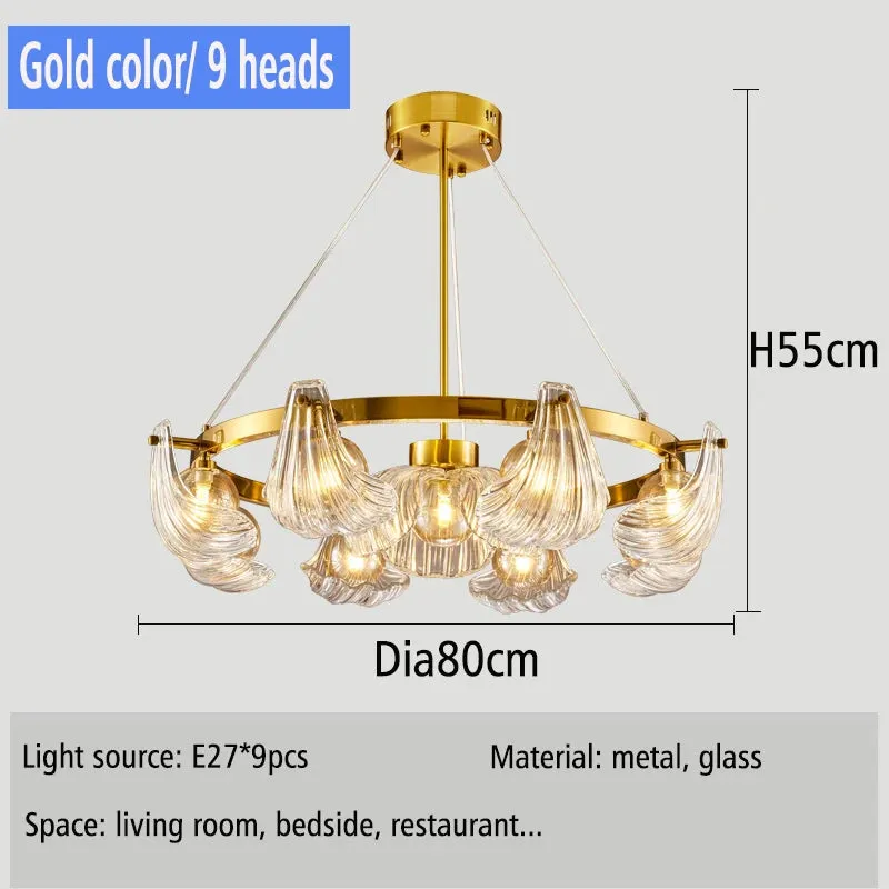 IIS Modern Shell Glass Lampshade Table/Floor/Pendant Light Fixture G9 Socket