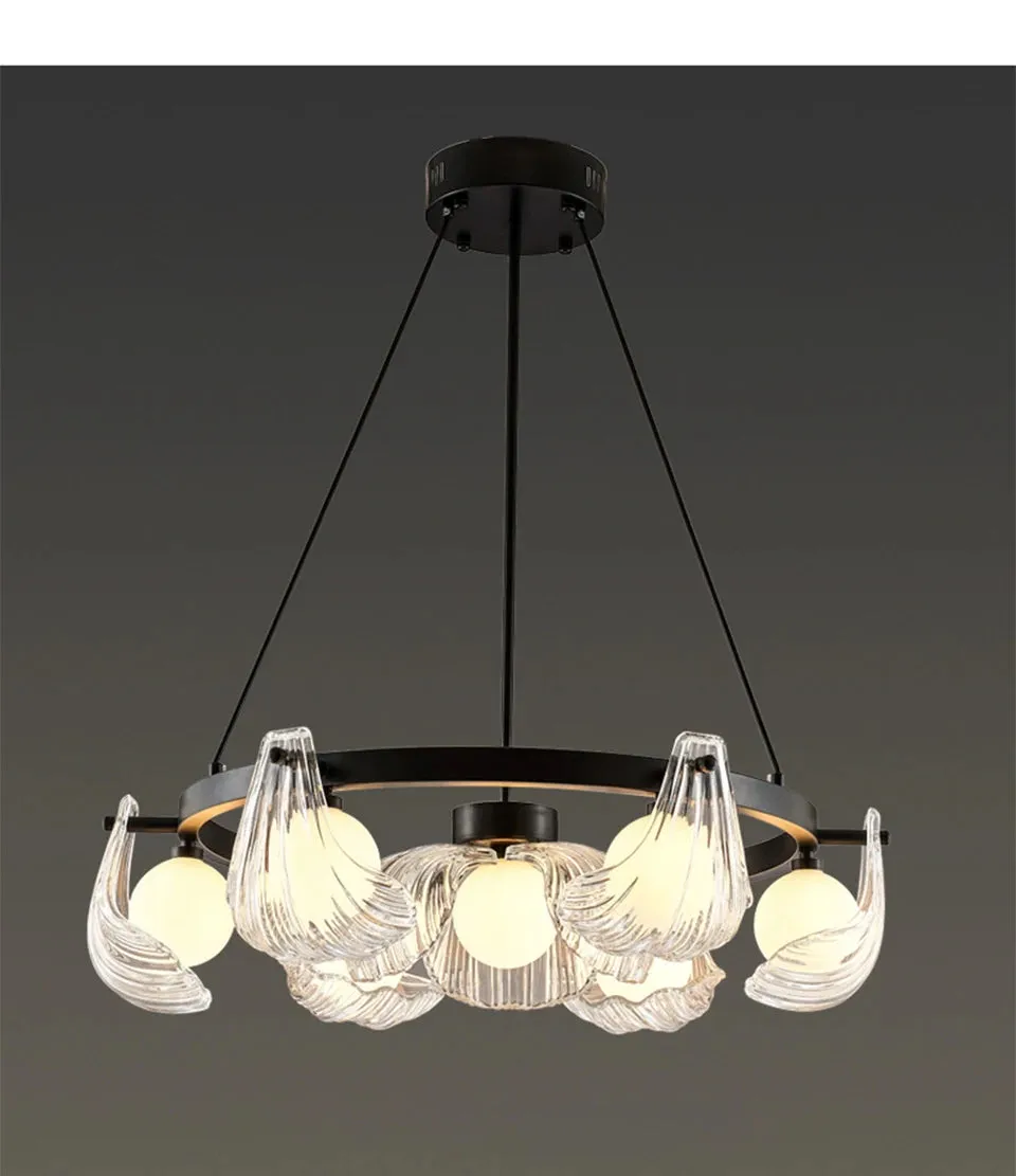 IIS Modern Shell Glass Lampshade Table/Floor/Pendant Light Fixture G9 Socket