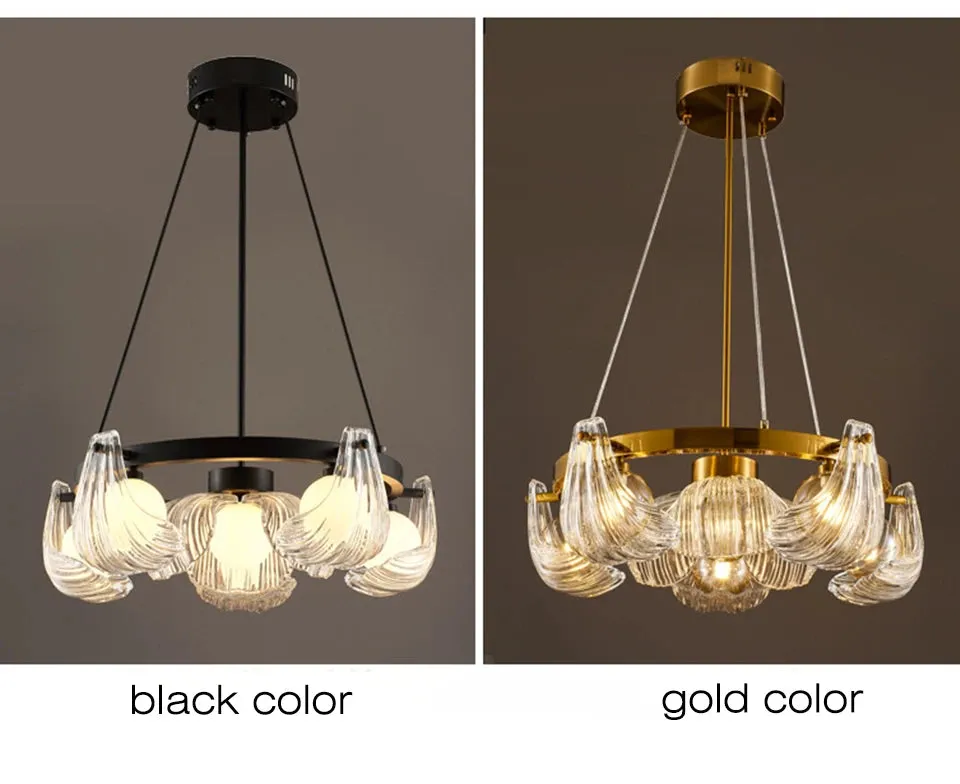 IIS Modern Shell Glass Lampshade Table/Floor/Pendant Light Fixture G9 Socket
