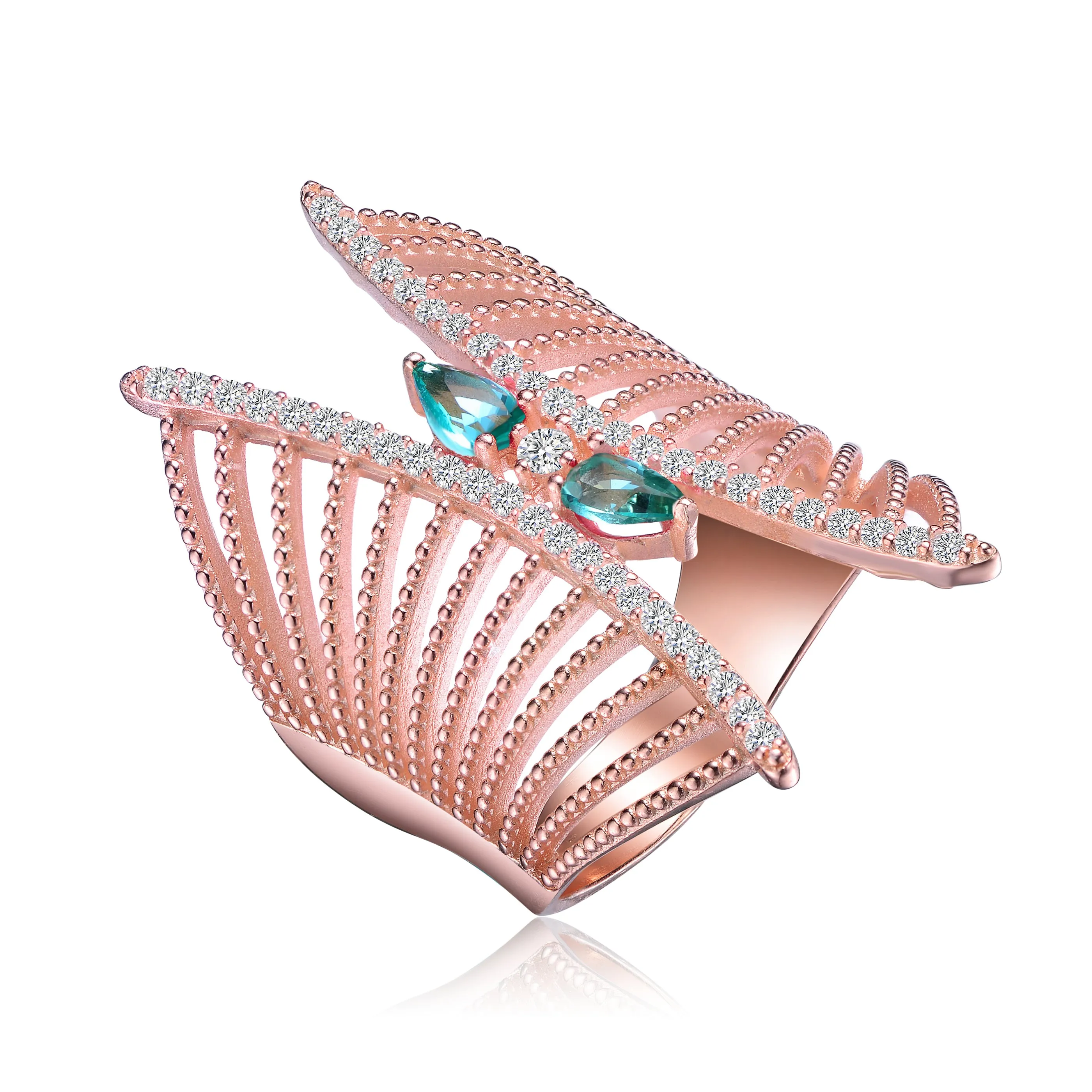 Isabelle Accent Butterfly Design Setting Last Pair Ring