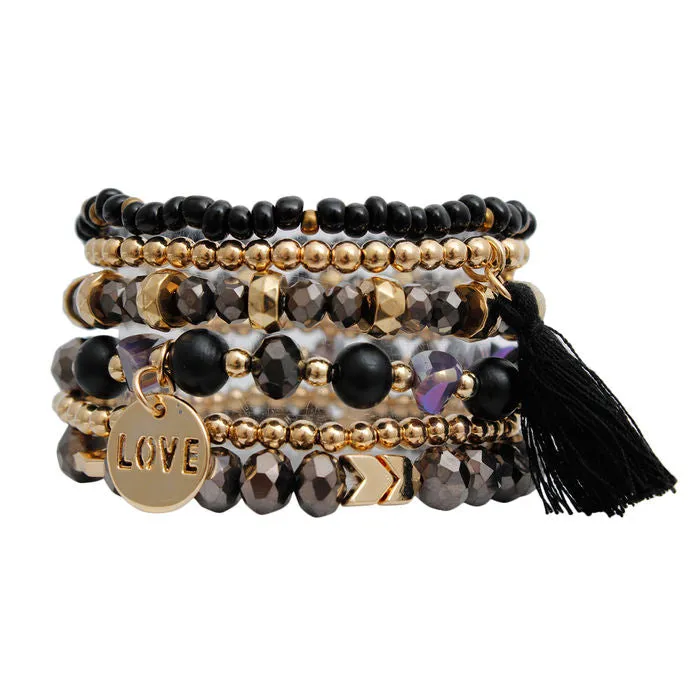 Light Glass Love 6 Pcs Bracelets