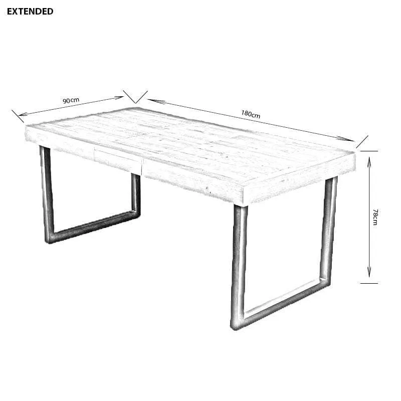 Lincoln Extending Table with 6 Vancouver Emerald Chairs