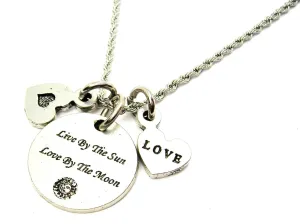 Live By The Sun Love By The Moon Stainless Steel Rope Chain Necklace