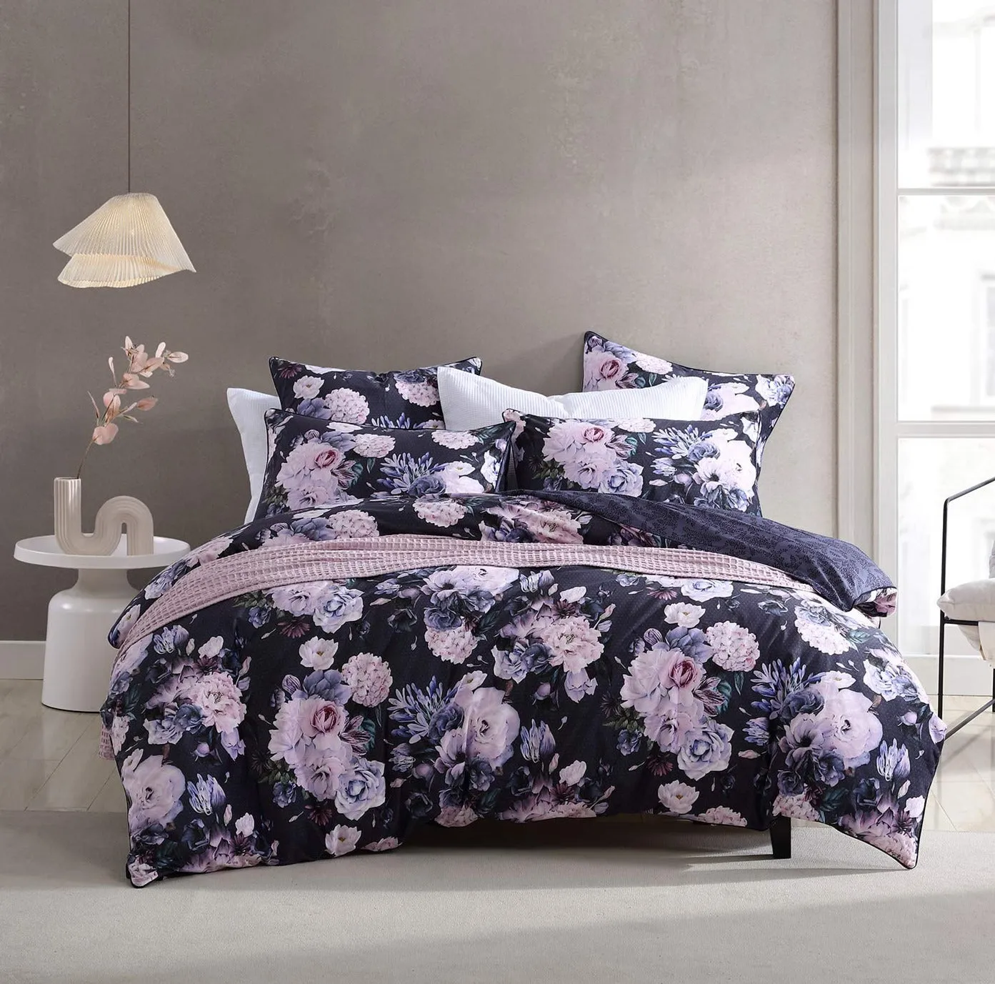 Macy Violet Quilt Cover Set by Logan and Mason Platinum