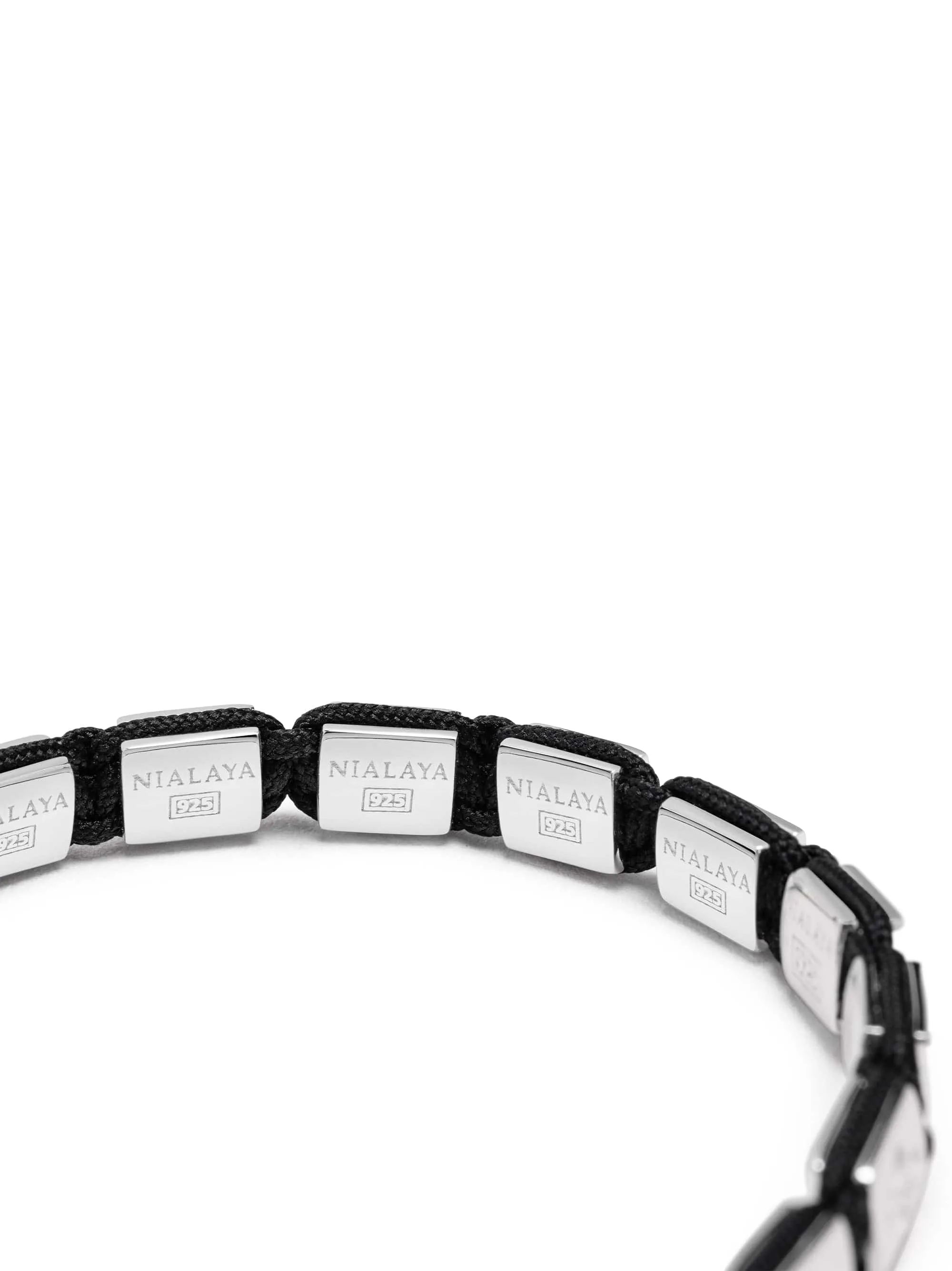 Men's Mini Flatbead Bracelet in Sterling Silver
