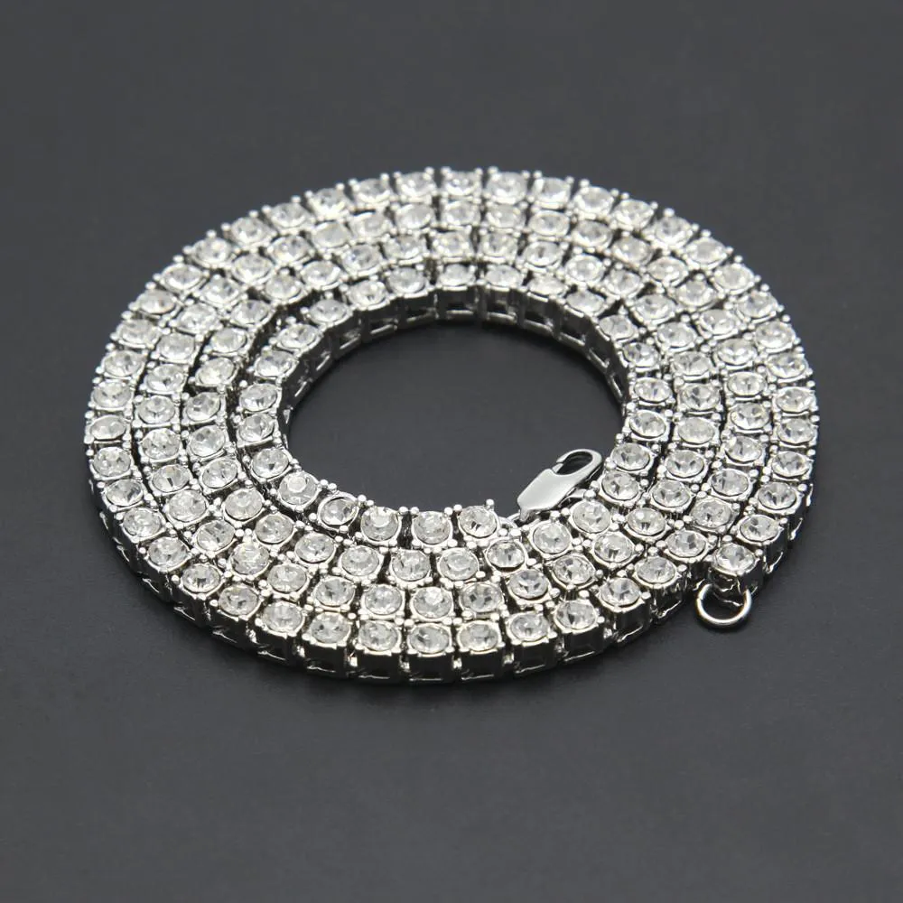 Men's Rhinestone Crystal Chain Link Bracelet