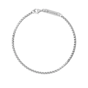 Minimalist Box Chain Bracelet in Silver