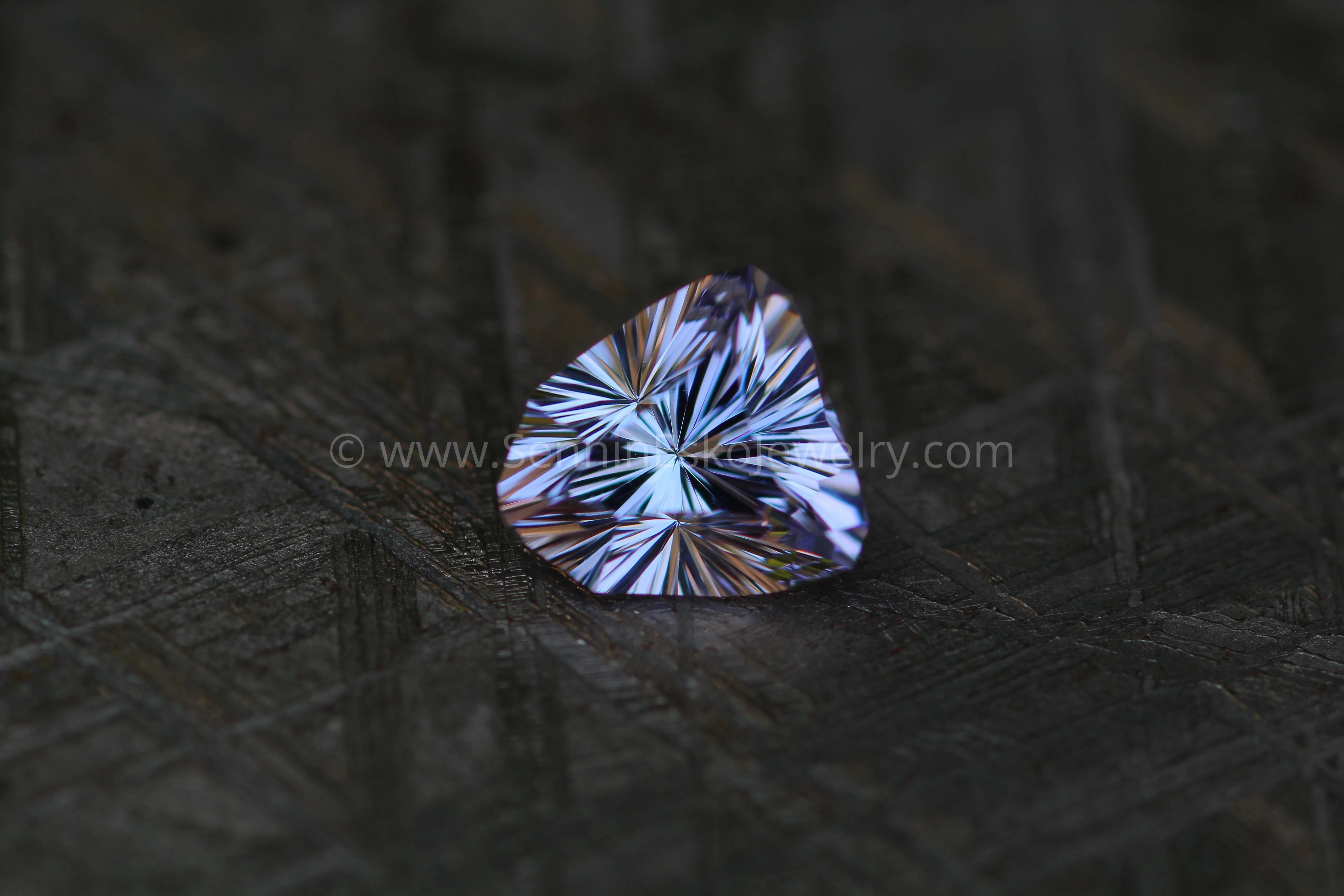 Periwinkle Tanzanite Shield - 0.86 carats -6.3x5.8mm - Fantasy Cut