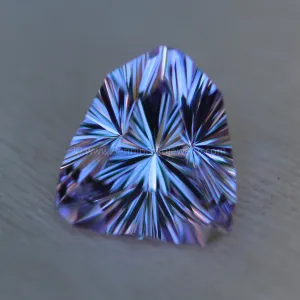 Periwinkle Tanzanite Shield - 0.86 carats -6.3x5.8mm - Fantasy Cut