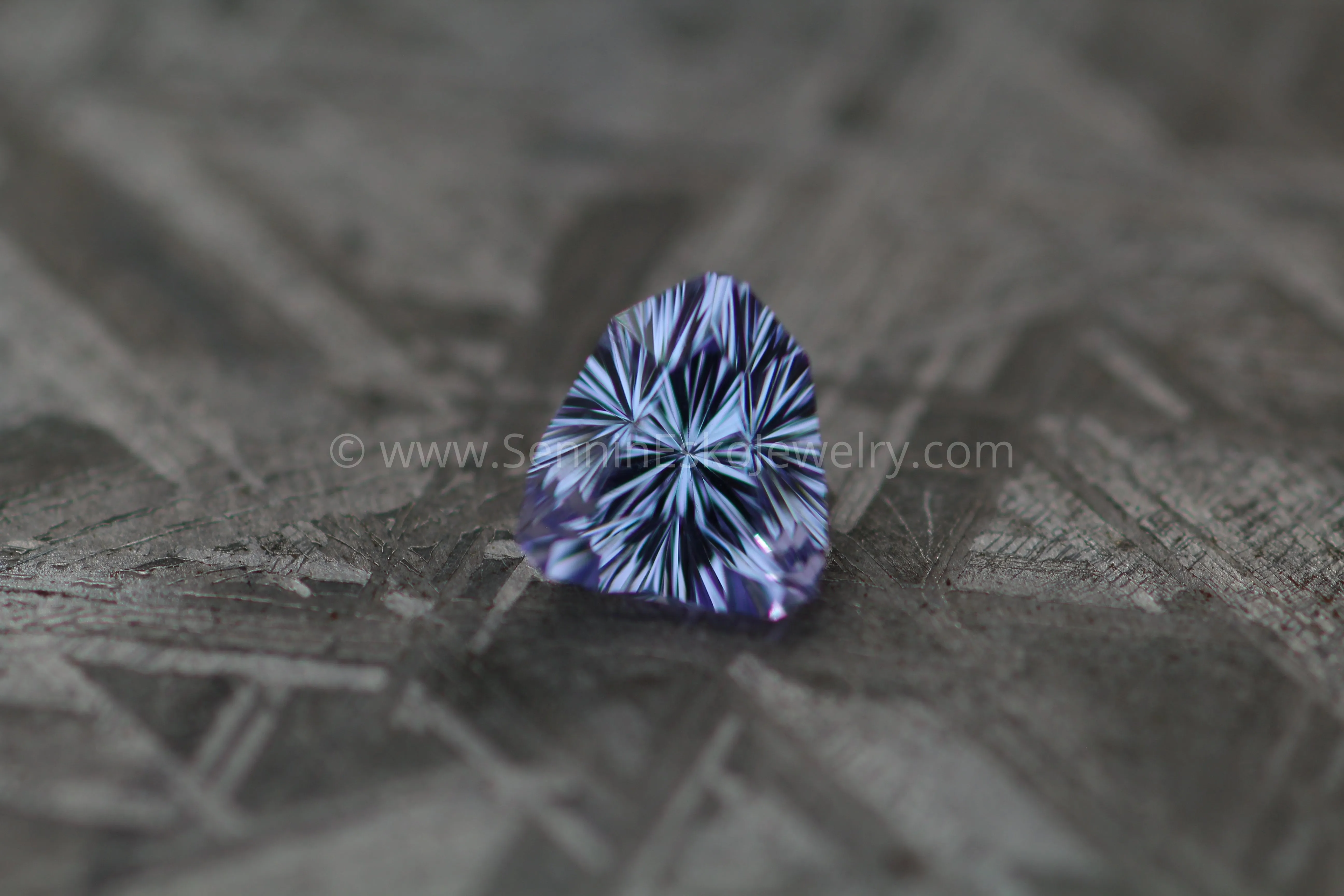 Periwinkle Tanzanite Shield - 0.86 carats -6.3x5.8mm - Fantasy Cut