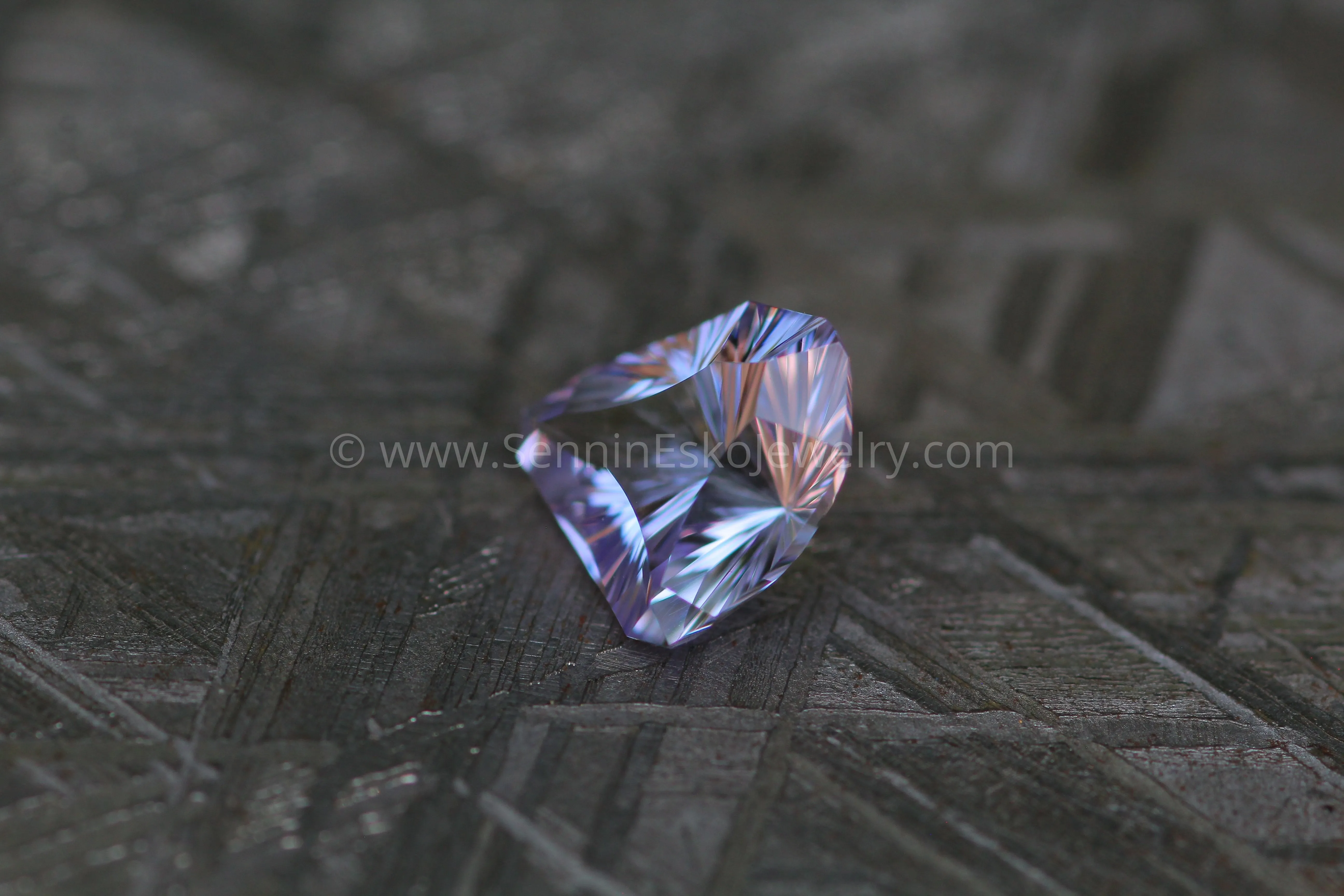 Periwinkle Tanzanite Shield - 0.86 carats -6.3x5.8mm - Fantasy Cut