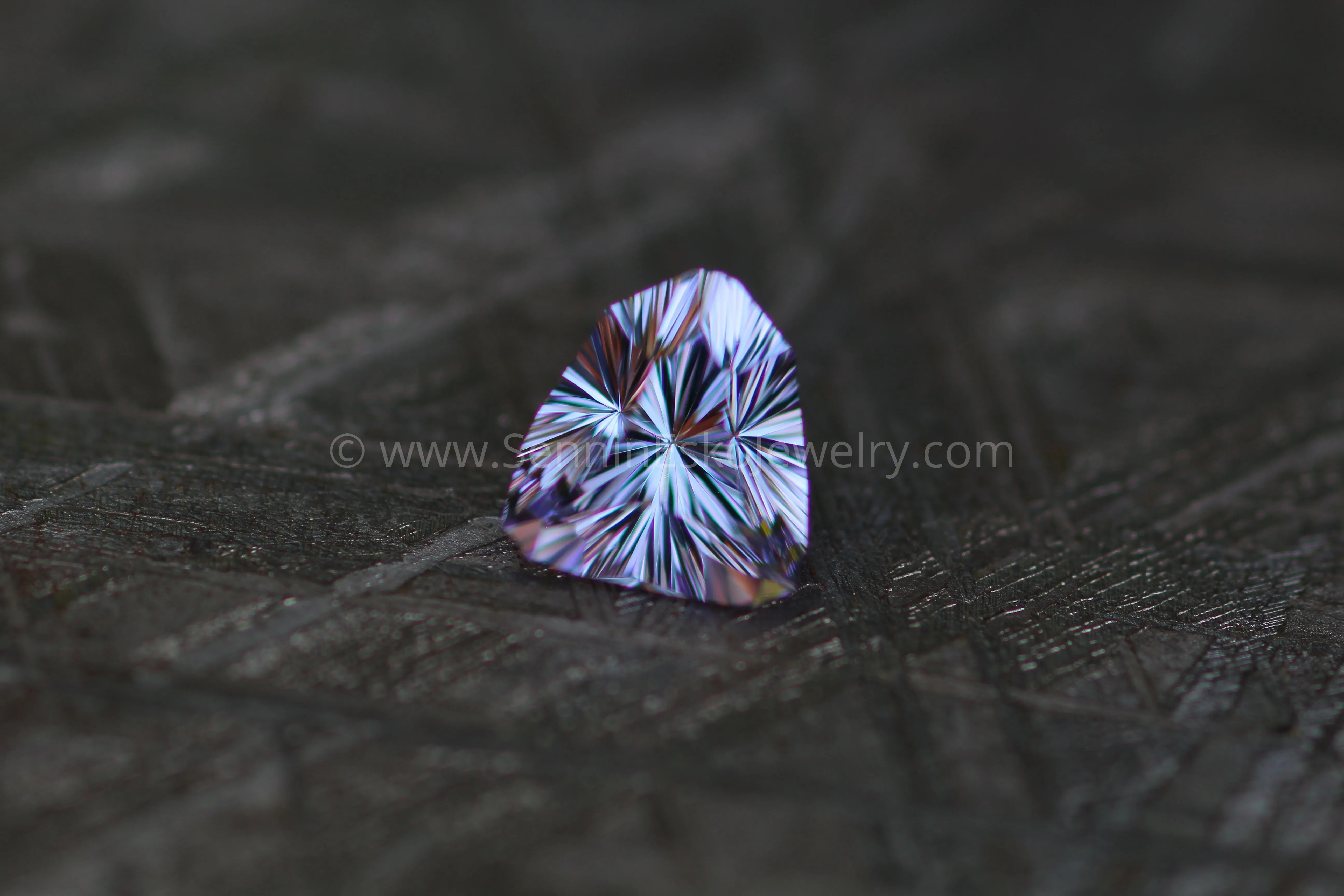 Periwinkle Tanzanite Shield - 0.86 carats -6.3x5.8mm - Fantasy Cut
