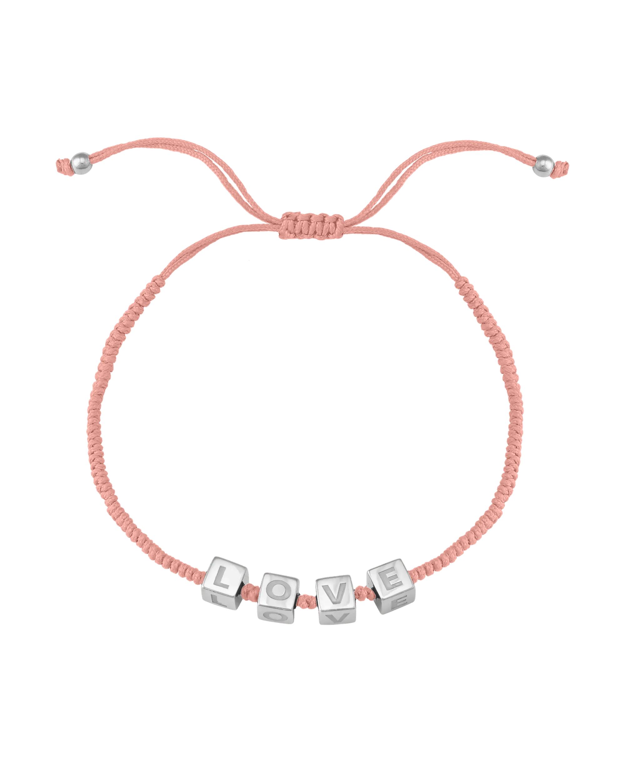 Pink : Alpha Block Bracelet - 18K Rose Vermeil