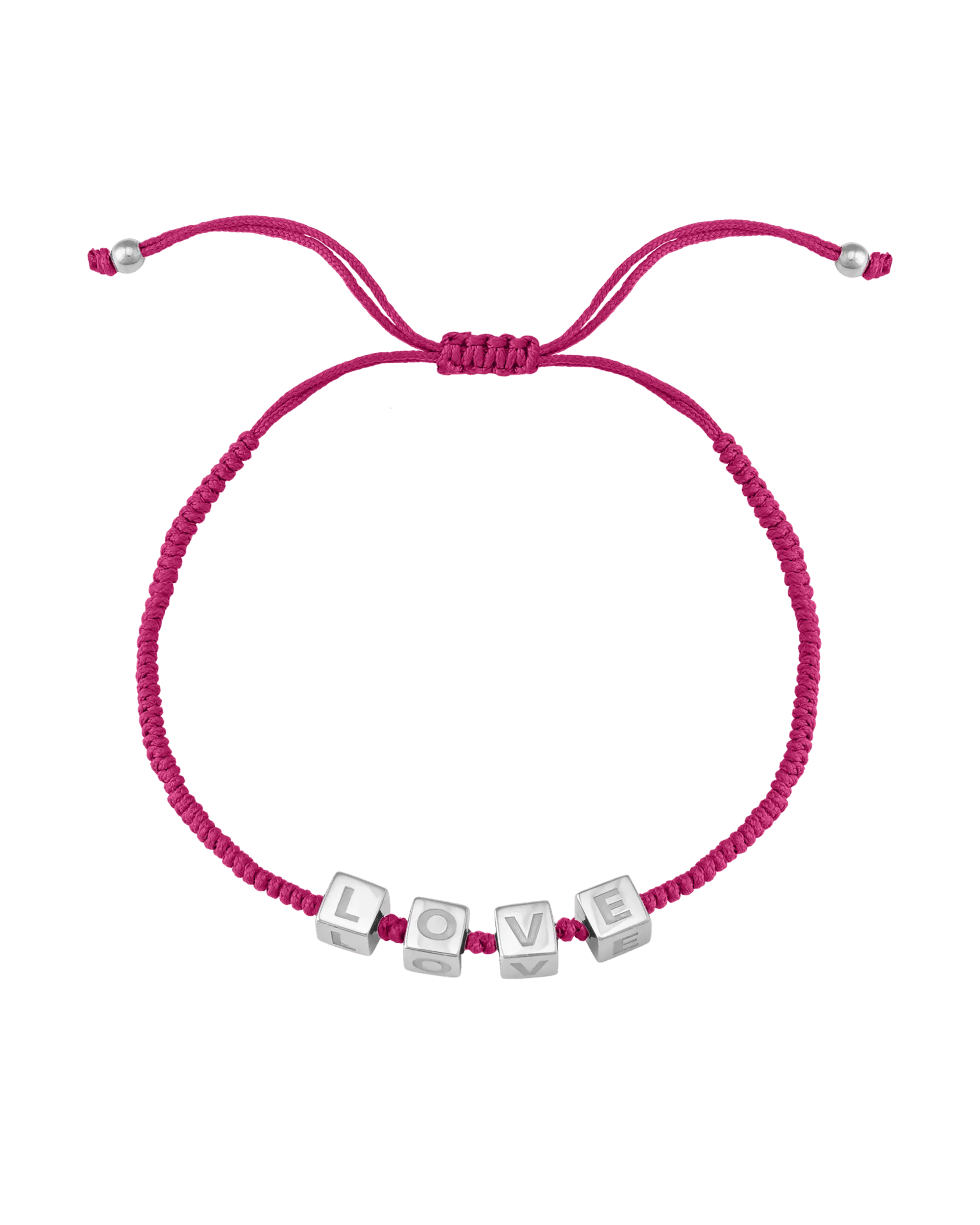 Pink : Alpha Block Bracelet - 18K Rose Vermeil