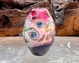 Pink Dreamscape Shimmer Lampwork Focal Bead SRA