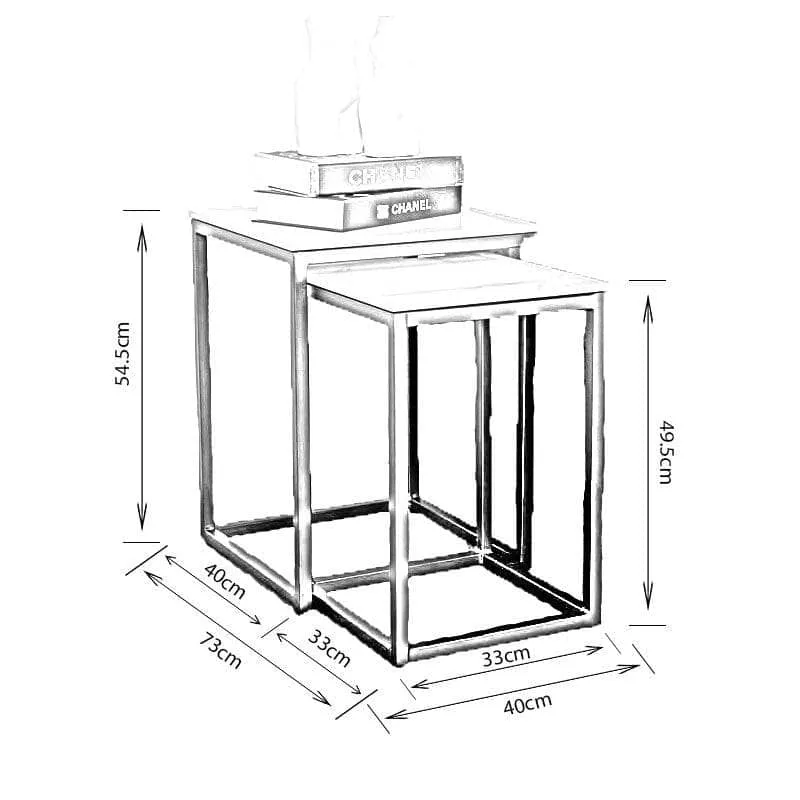 Portland Nest Of Tables - White