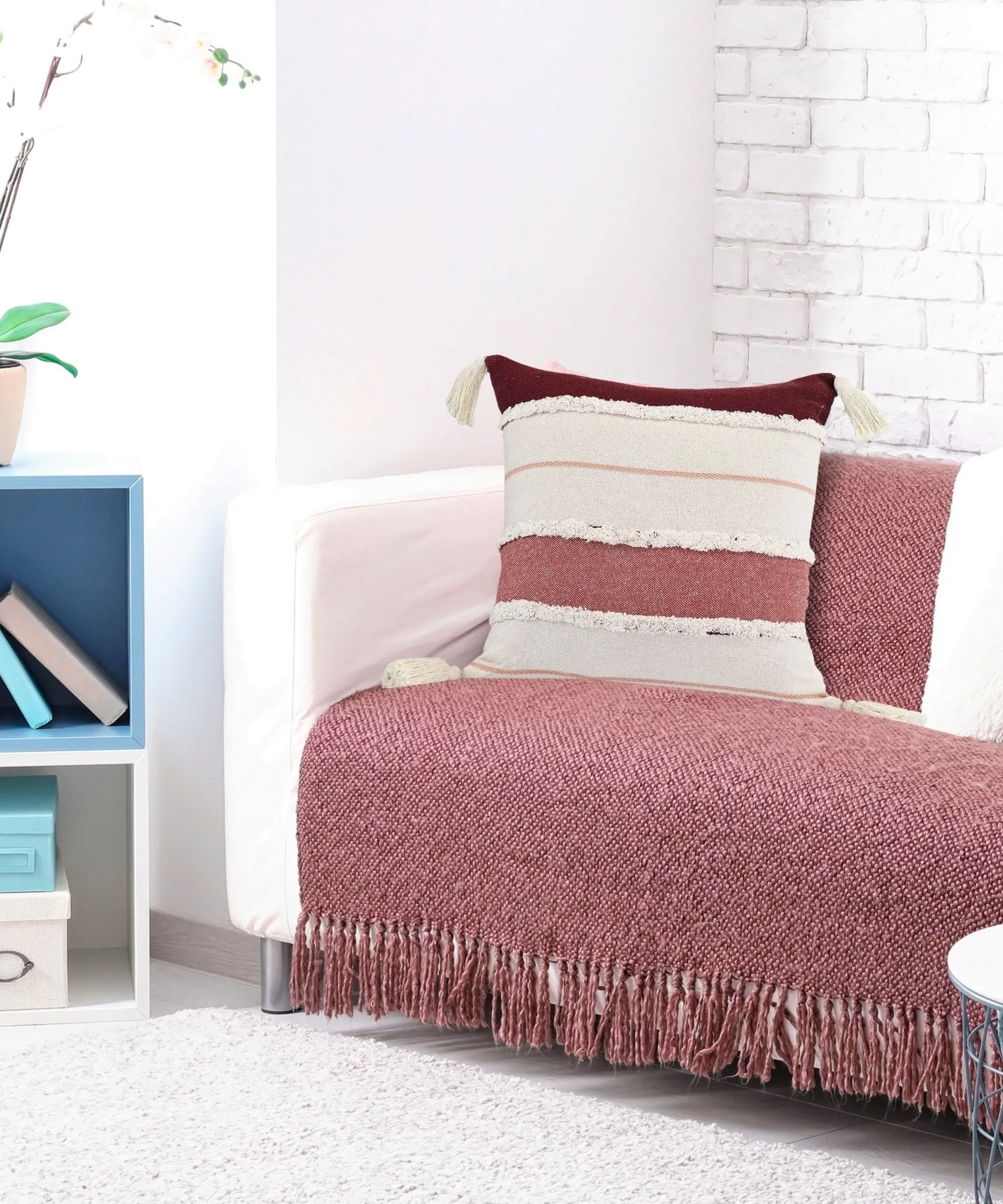 Quarry 07696MAH Maroon Pillow