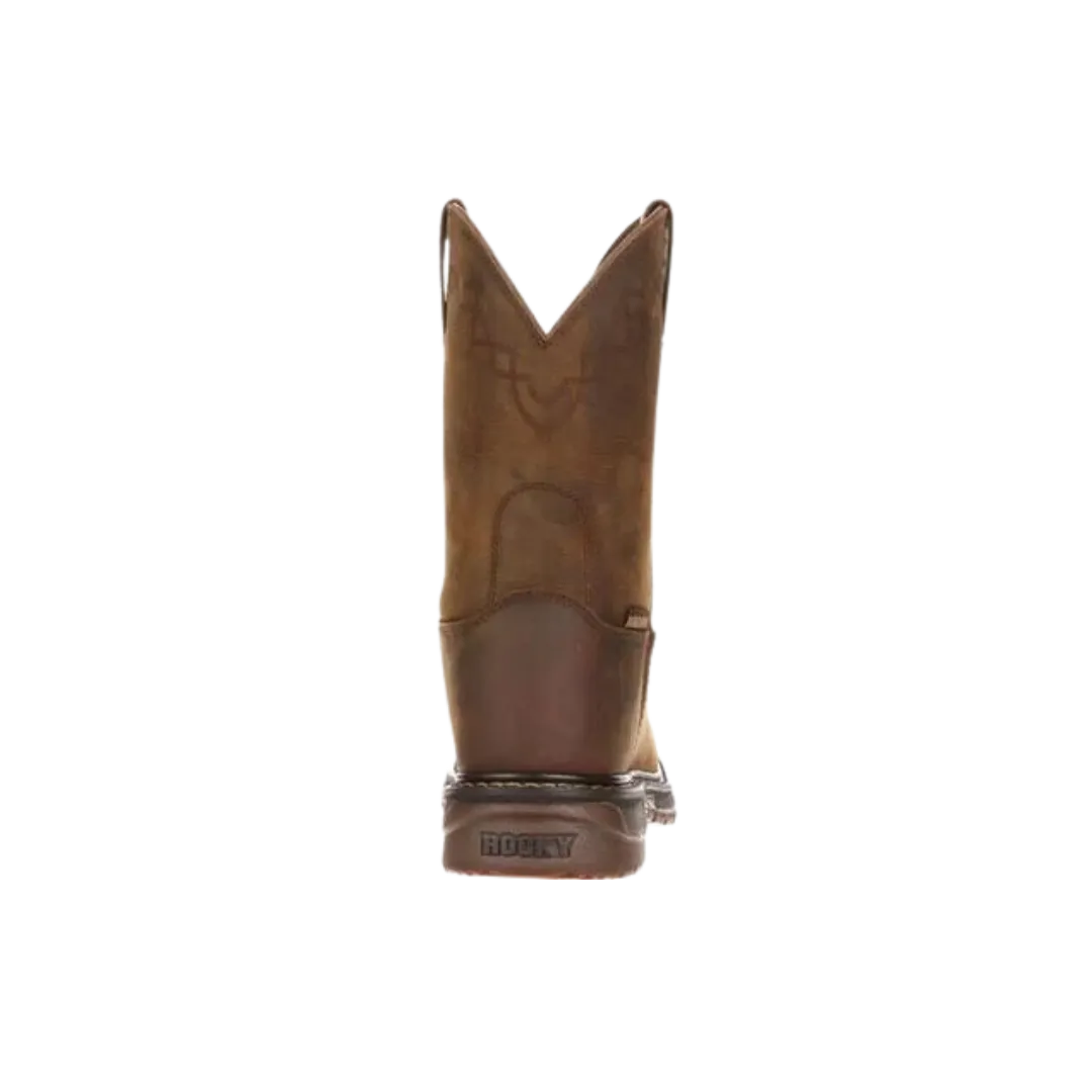 Rocky Boot Men's Original Ride Roper Western Trail Brown Boot