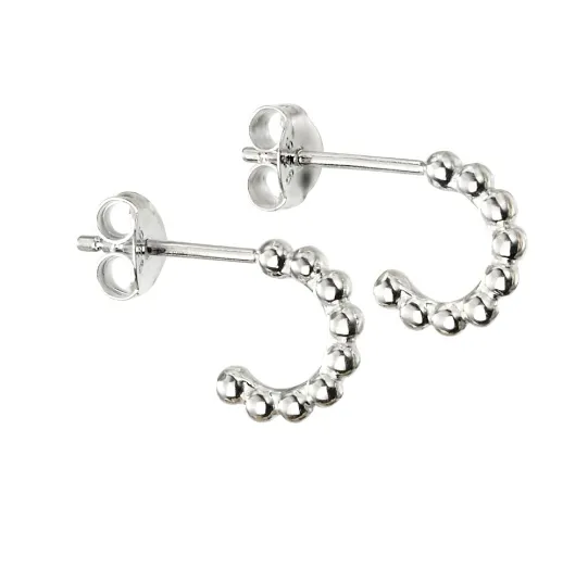 Silver Small Layering Ball 3/4 Hoops