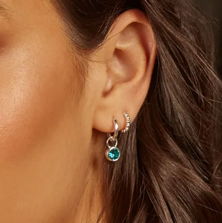 Silver Small Layering Ball 3/4 Hoops