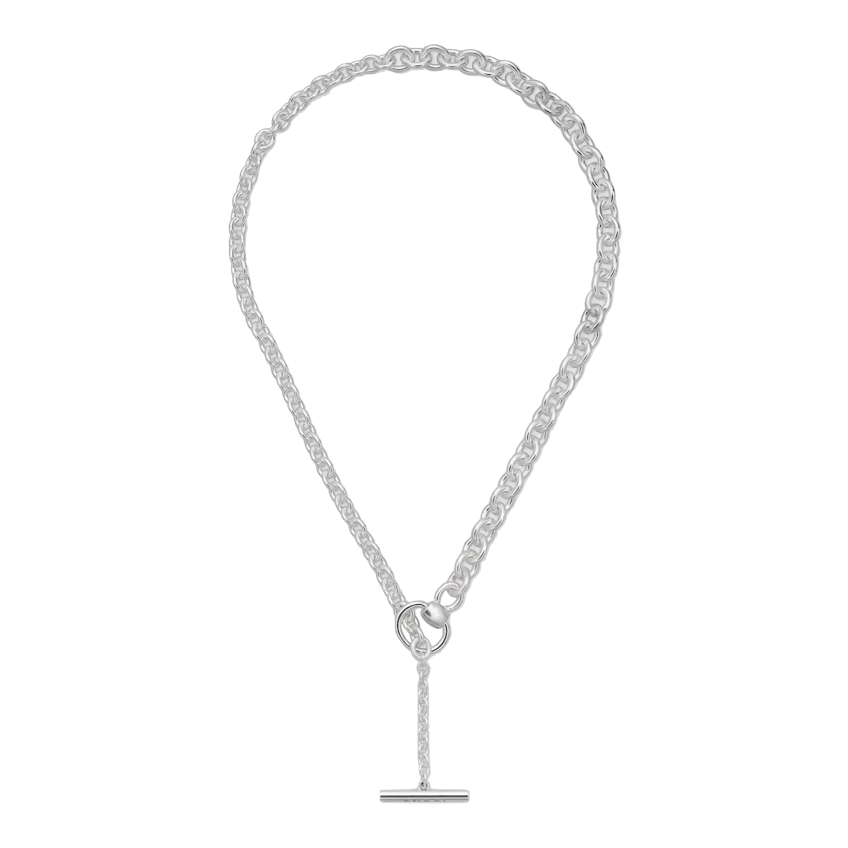 Sterling Silver Horsebit Toggle Chain Necklace