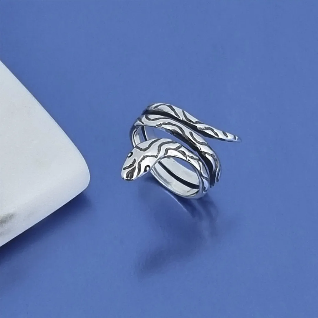 Sterling Silver Snake Ring for Women and Girls