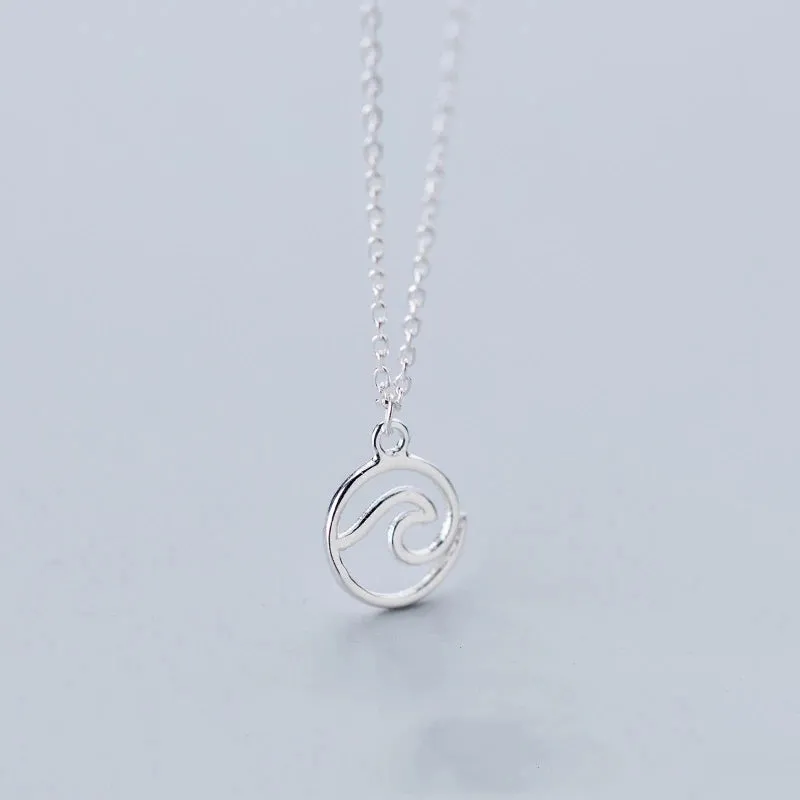 Wave Silver Necklace