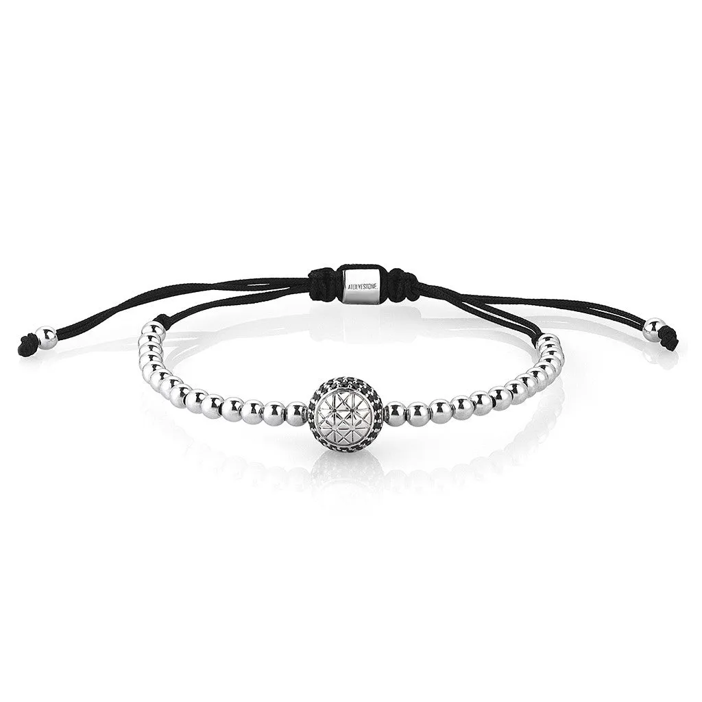Women's Premium Solitaire Macrame - Solid Silver