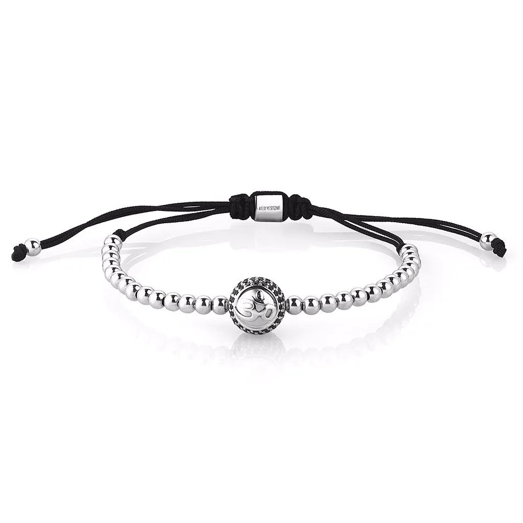 Women's Premium Solitaire Macrame - Solid Silver