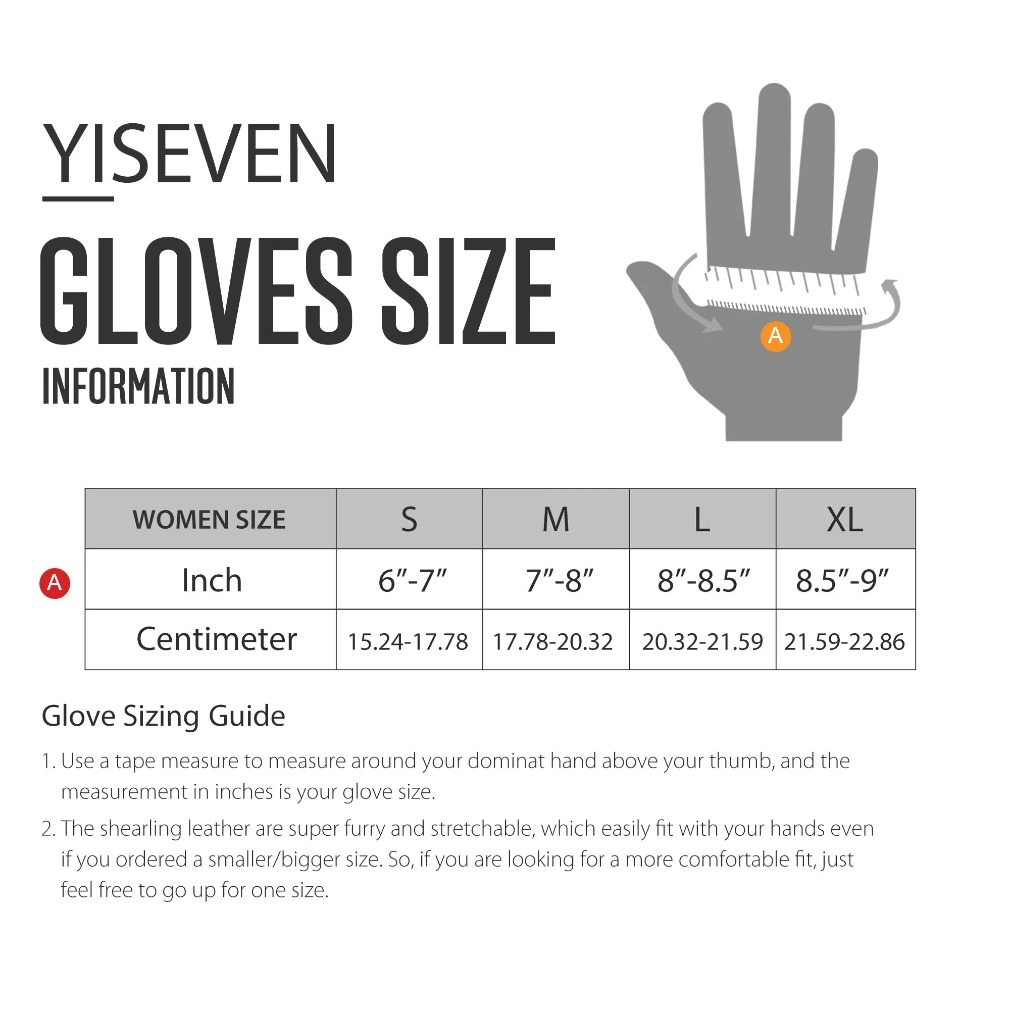 YISEVEN Women's  Lambskin Shearling Leather Gloves